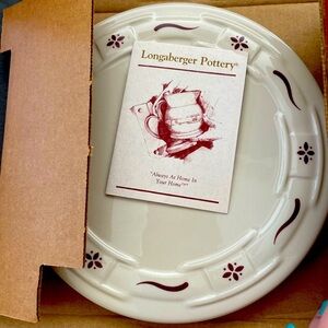 Longaberger White and Red Trivet New In Box!
